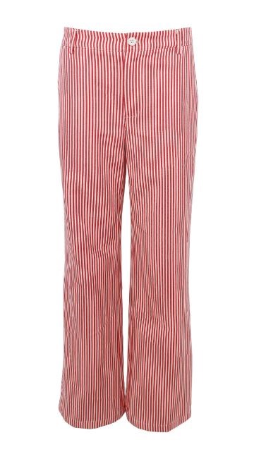 Rød og hvids stribet bukser med vidde fra Black Colour